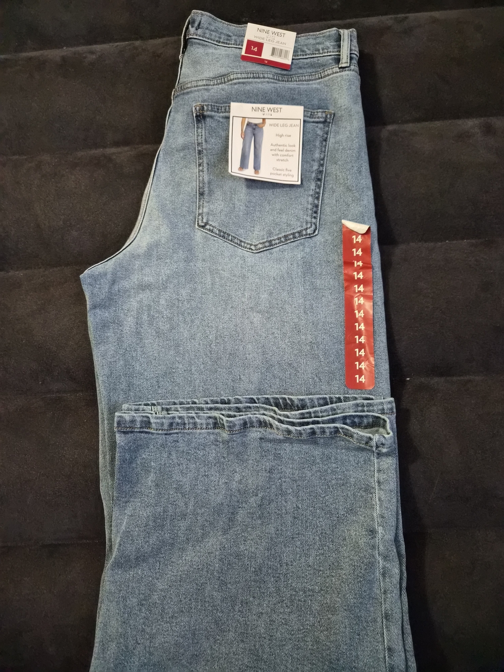 Nine West Light Blue Wide Leg Jeans - High Rise - Picture 2 of 6